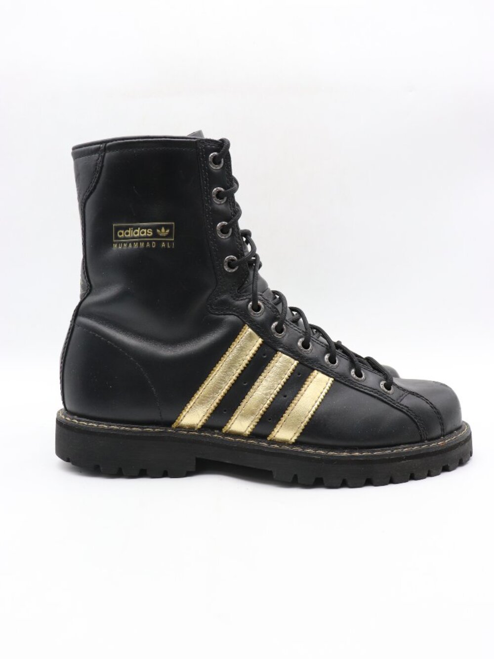 Vintage Adidas Muhammad Ali Edition Men’s 8 Black Leather Combat Trainer Boot